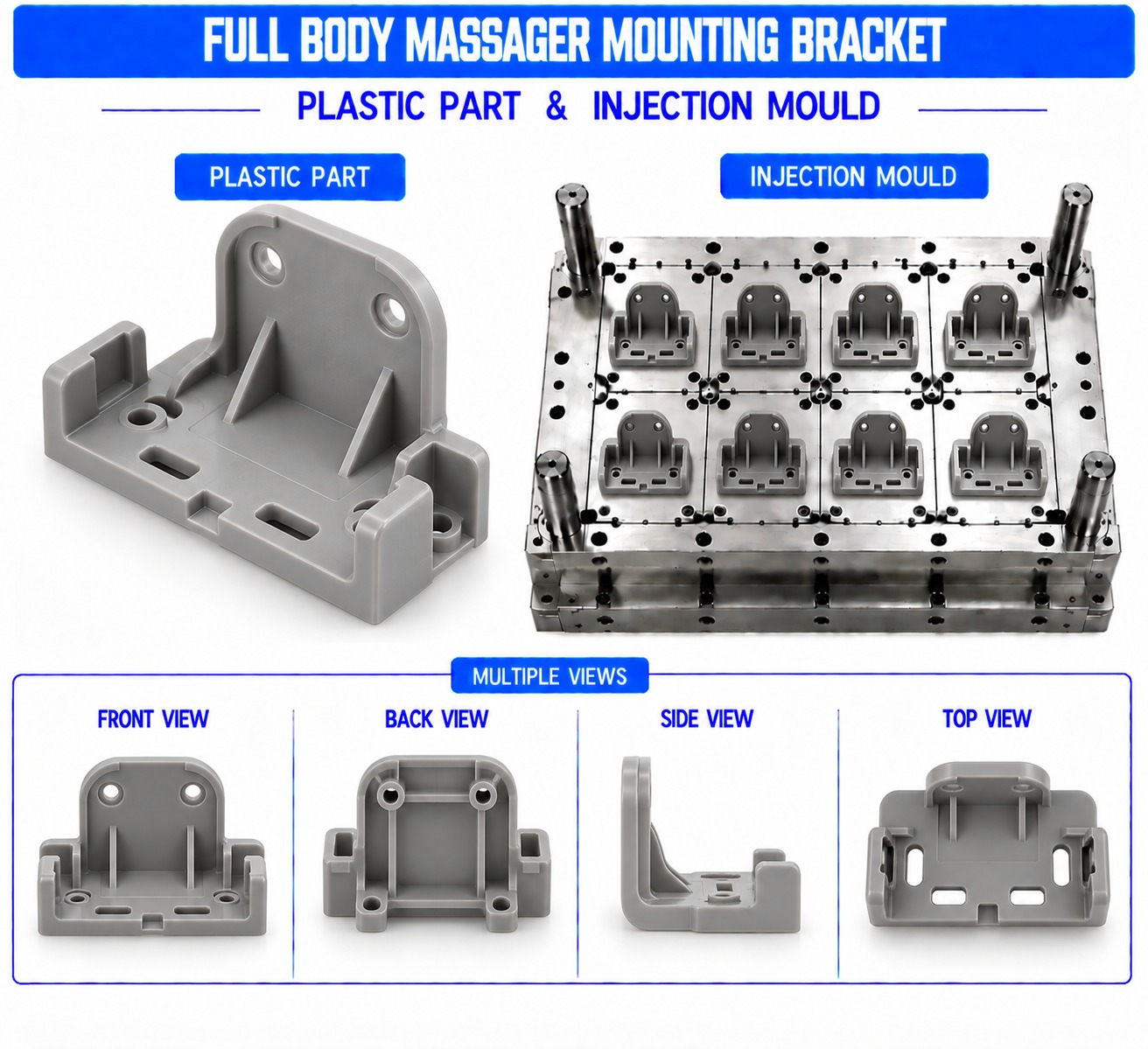 Full Body Massager Plastic Mounting Bracket Mould and Moulding Services
